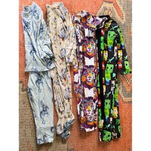 Bums & Roses LEVbaby Pajamas 6-12M Bamboo Viscose Set of 4